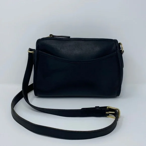 Coach Vintage Black Leather Austin Crossbody Adjustable Strap Purse - Picture 2 of 14